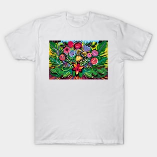 Jungle Foliage in Floral Arrangement T-Shirt